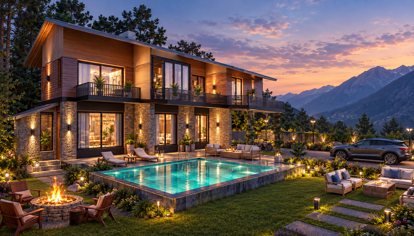 Luxury villa with private pool and mountain view at Eldeco Terra Grande, Sirmaur