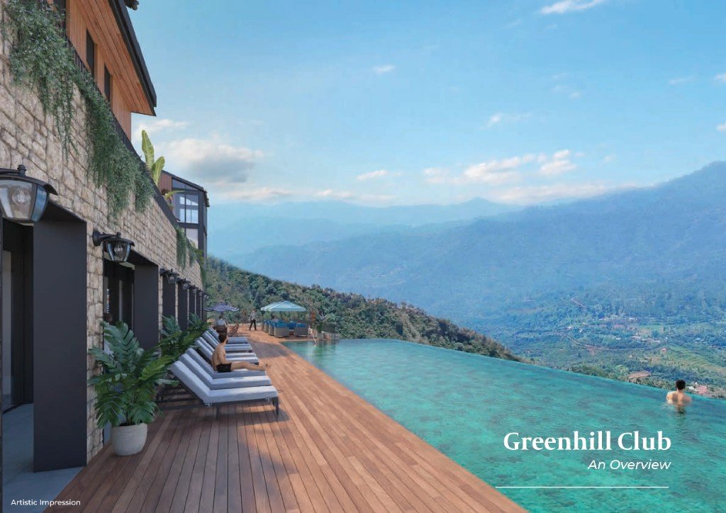 Artistic impression of Greenhill Club infinity pool and deck at Terra Grande