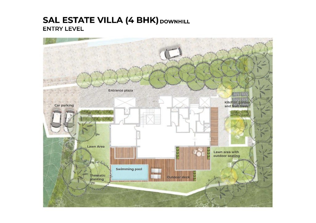 Sal Estate 4 BHK downhill landscape plan