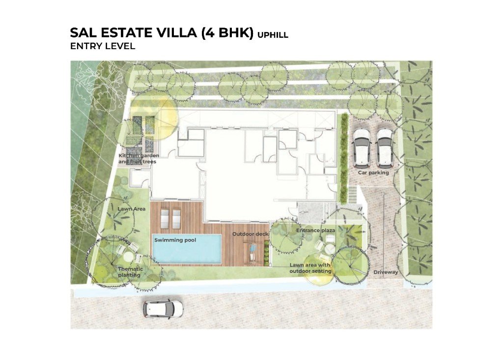 Sal Estate 4 BHK uphill landscape plan