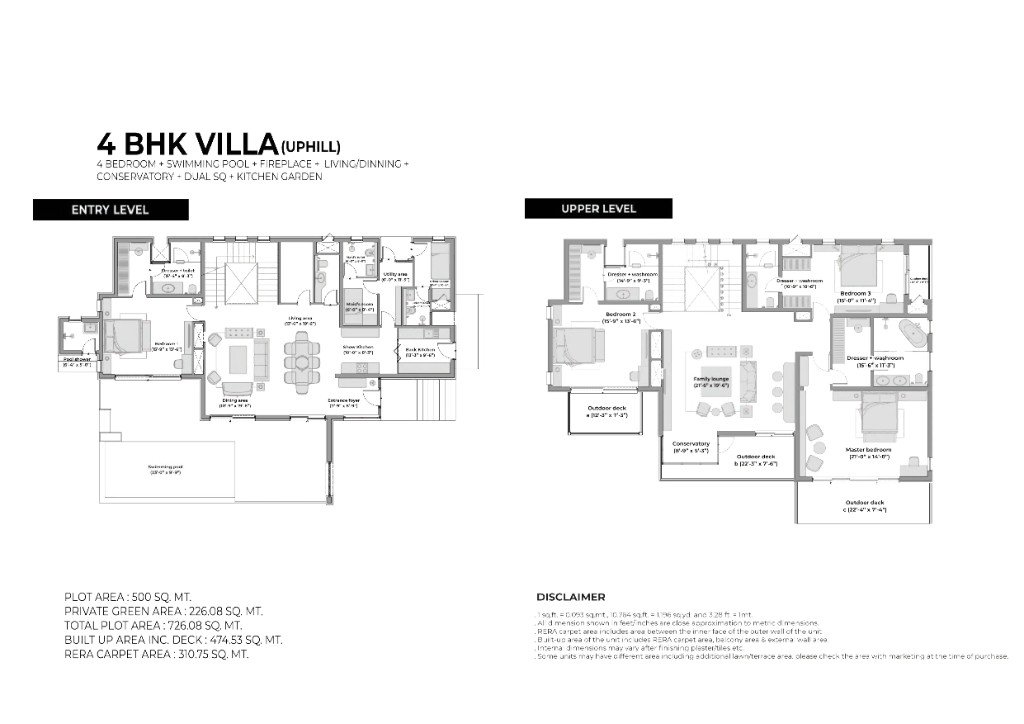 Sal Estate 4 BHK uphill floor plan