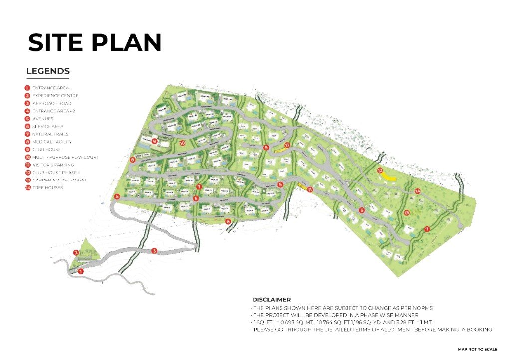 Terra Grande Sirmaur master plan showing villa plots, clubhouse and landscape