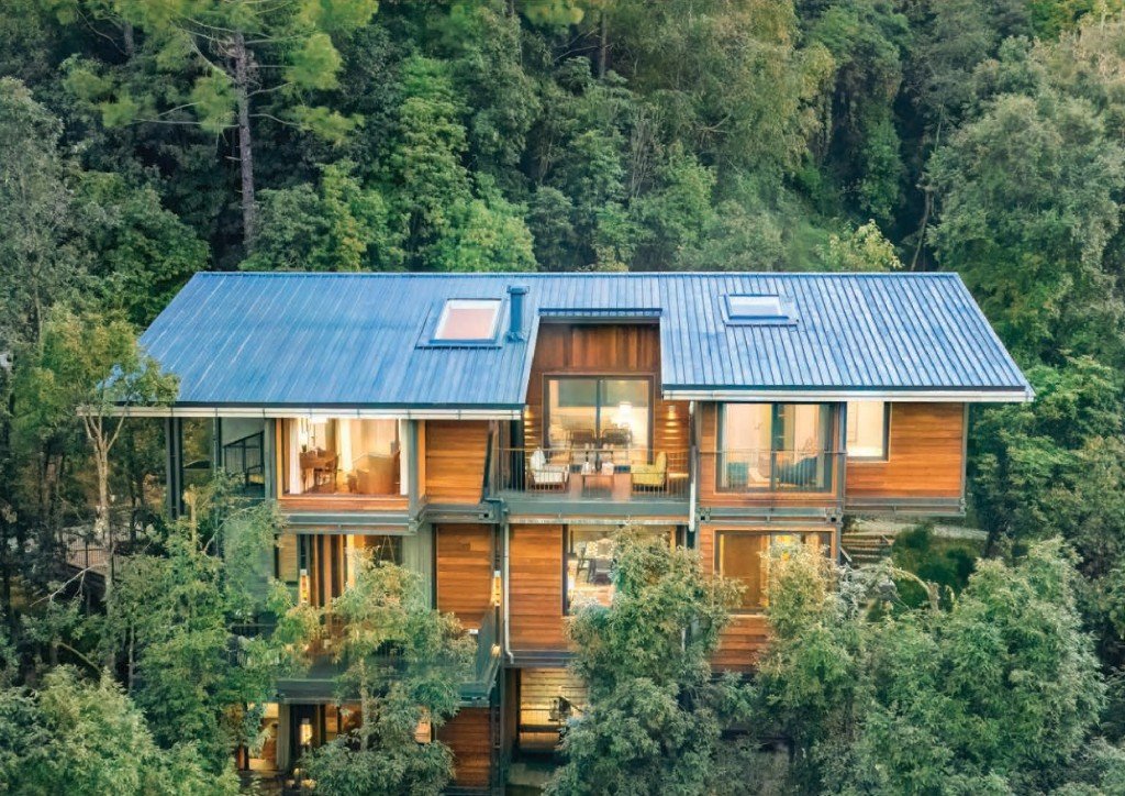 Luxury mountain villa nestled in dense forest at Terra Grande